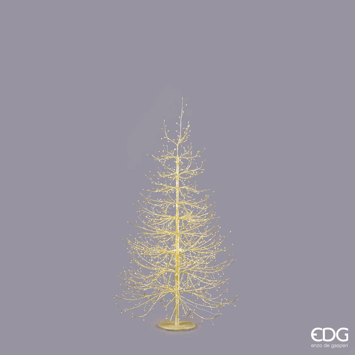 Faggio Rich gold 150 cm Ø105 – Albero di Natale con 1440 LED integrati
