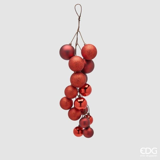Addobbo Grappolo Con Palle Sr 16Pz L.47 C6 8