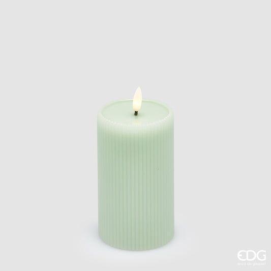 Candela Moccolo Lounge Led IP20 Verde con Telecomando d.7,5 h.13