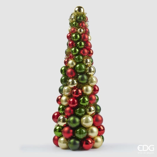 Albero di Natale Topiary Pallemix Cono Multicolor d.25 h.65