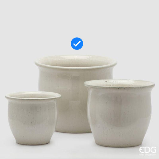 Vaso in Ceramica Cachepot Bianco