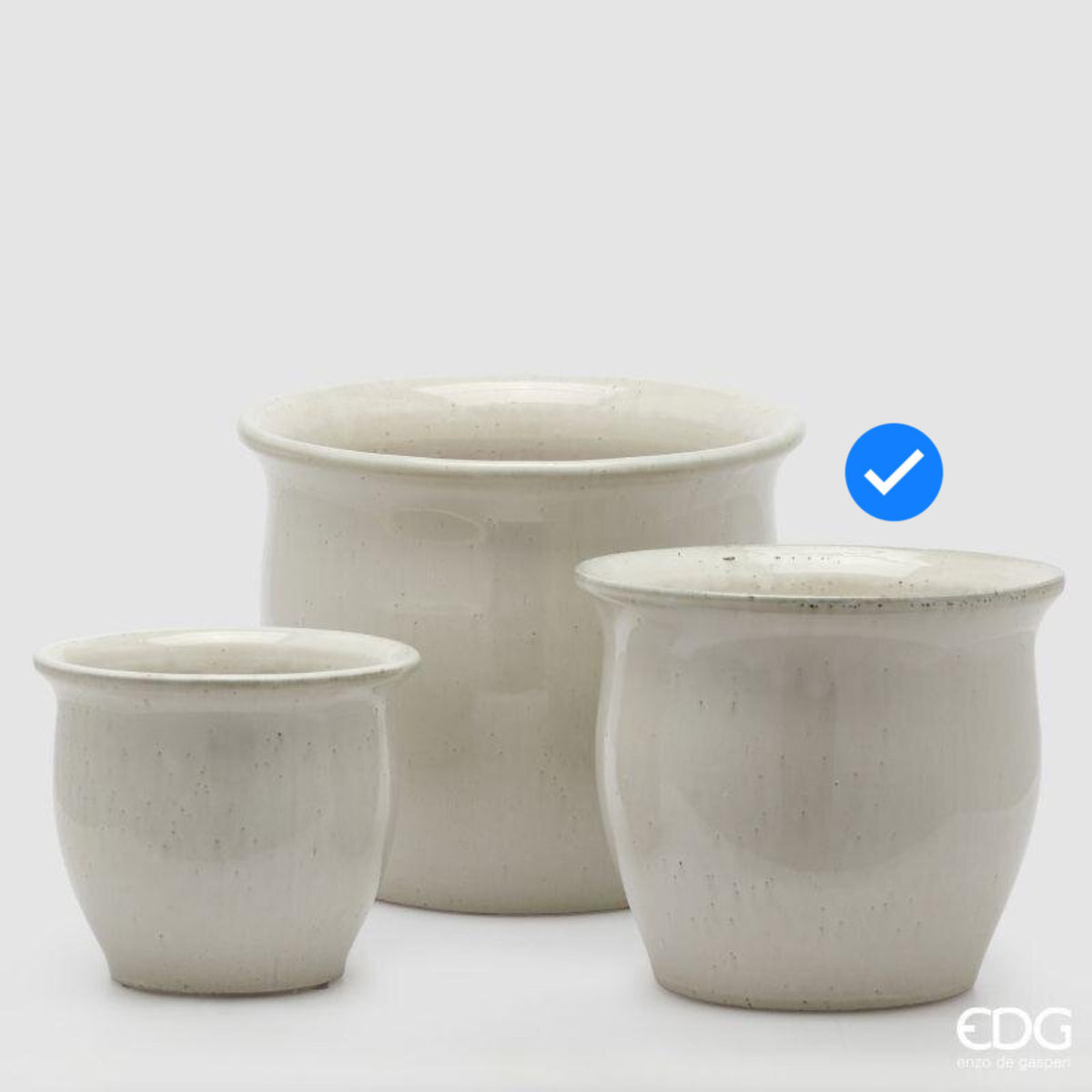 Vaso in Ceramica Cachepot Bianco