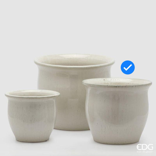 Vaso in Ceramica Cachepot Bianco