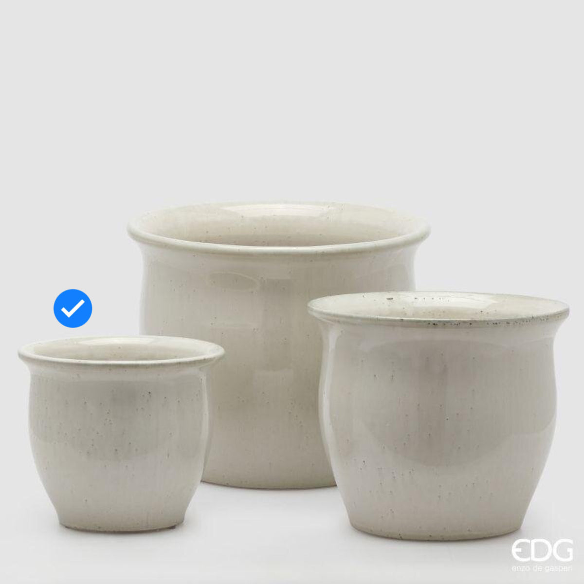 Vaso in Ceramica Cachepot Bianco