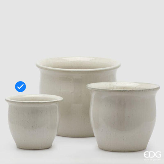 Vaso in Ceramica Cachepot Bianco