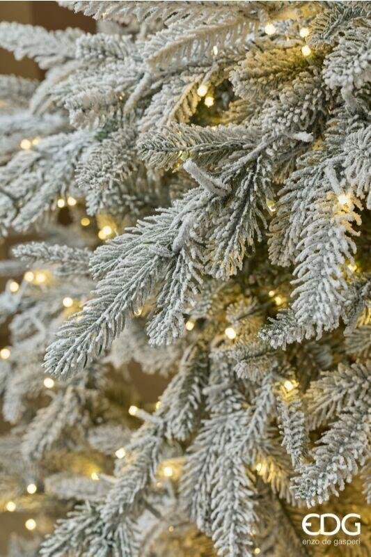 Albero di Natale Pino Cortina Innevato con 3400 Miniled con Telecomando Bacchetta Magica