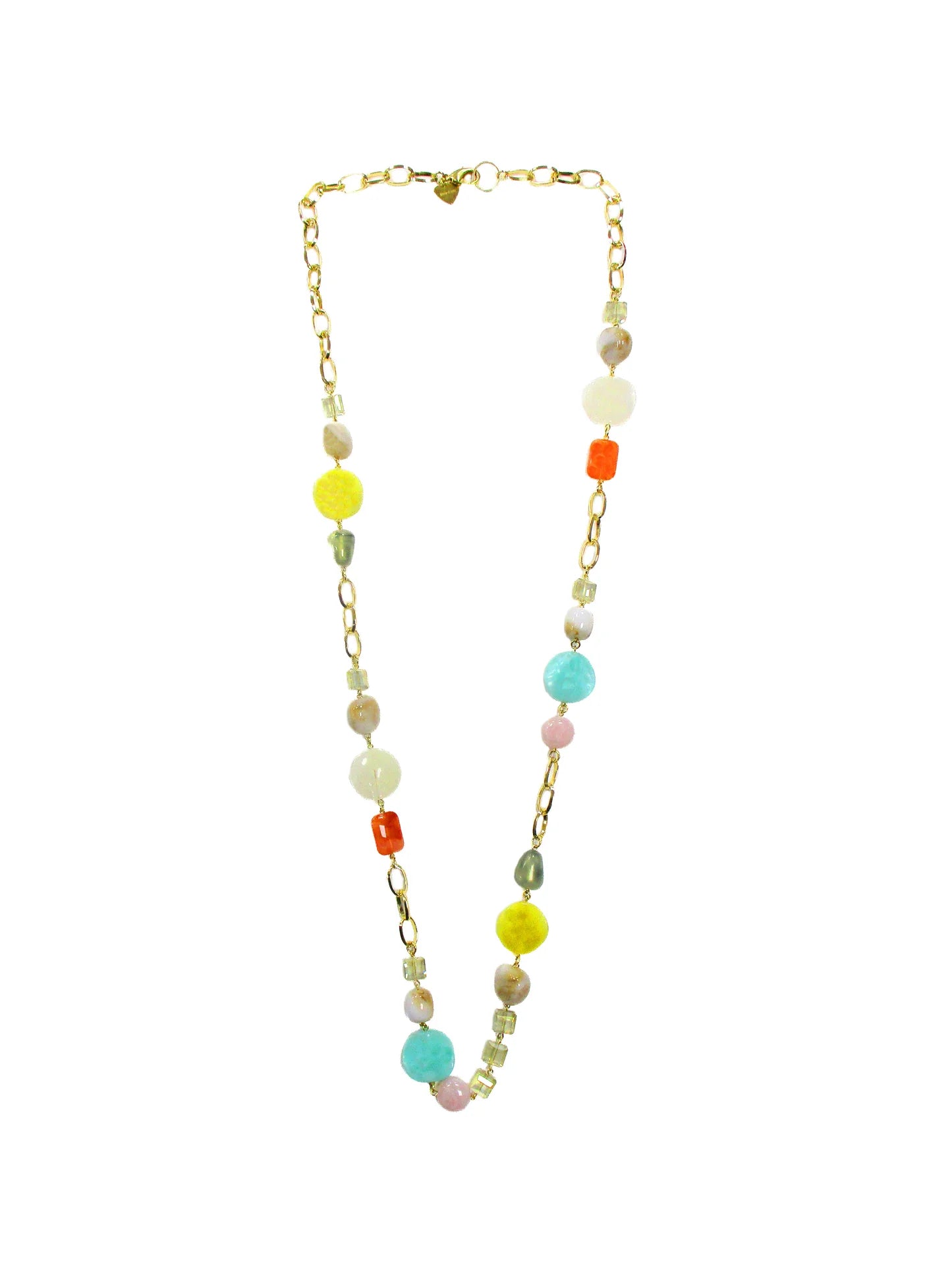 Collana incatenata con resine e inserti di catena - Tapioca