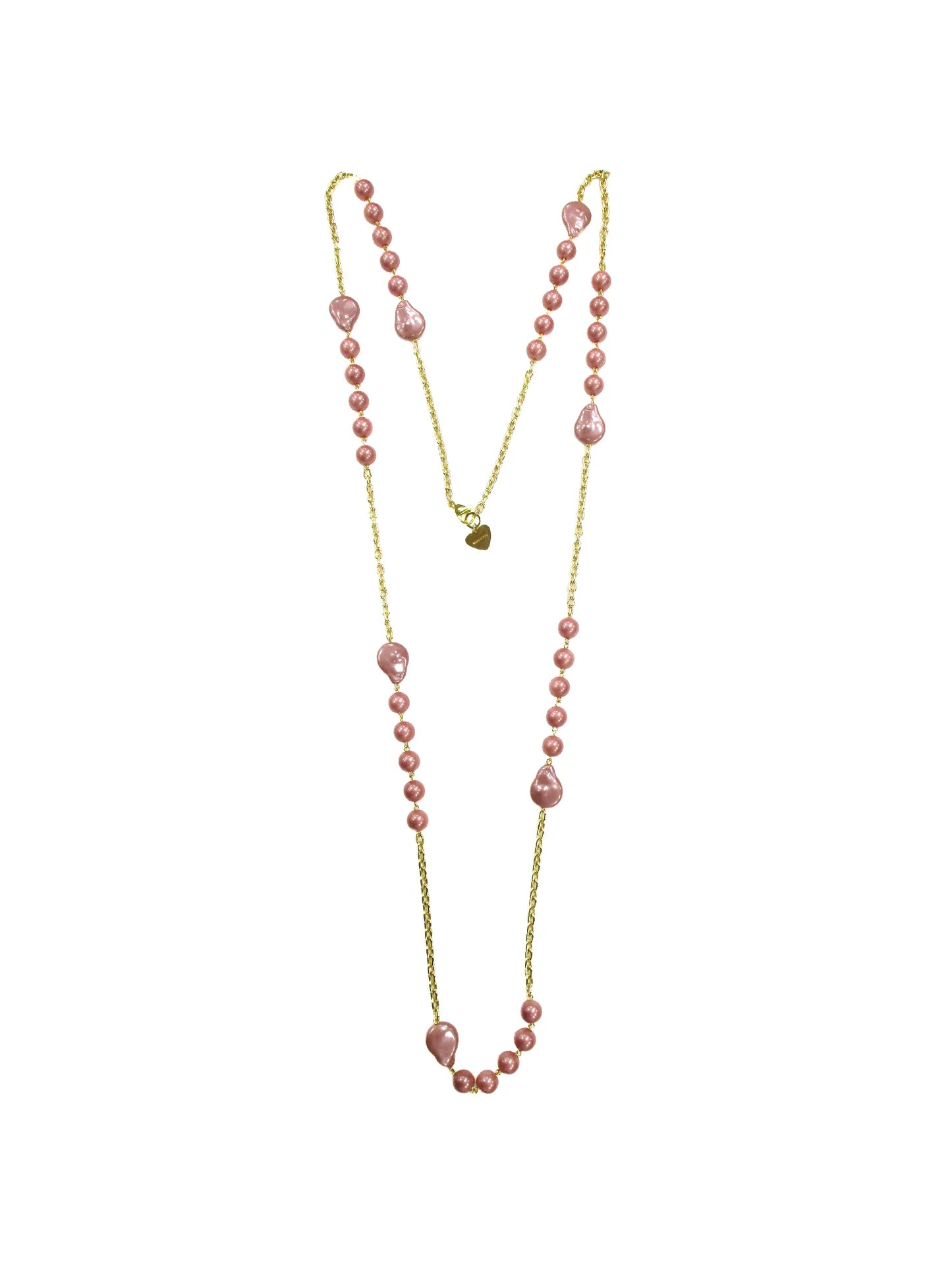 Collana con resine perlate incatenate e inserti di catena - Venus