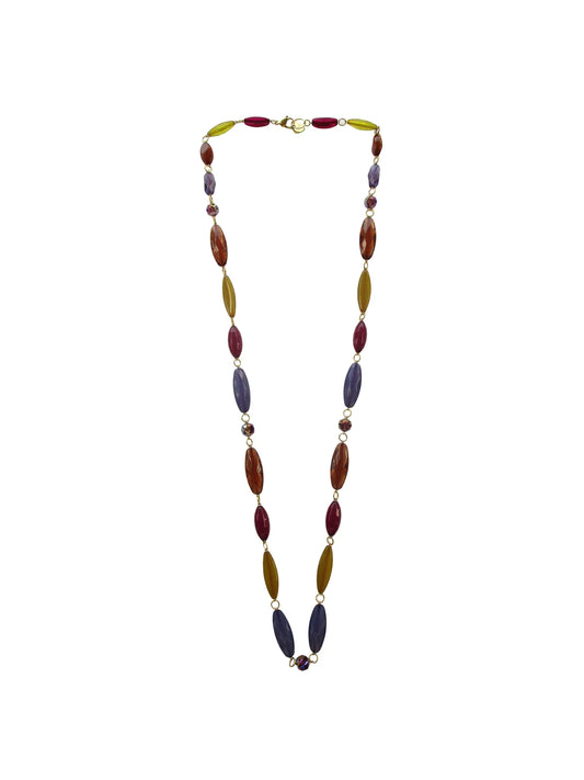 Collana incatenata con elementi in resina e cristallo - Scandalo