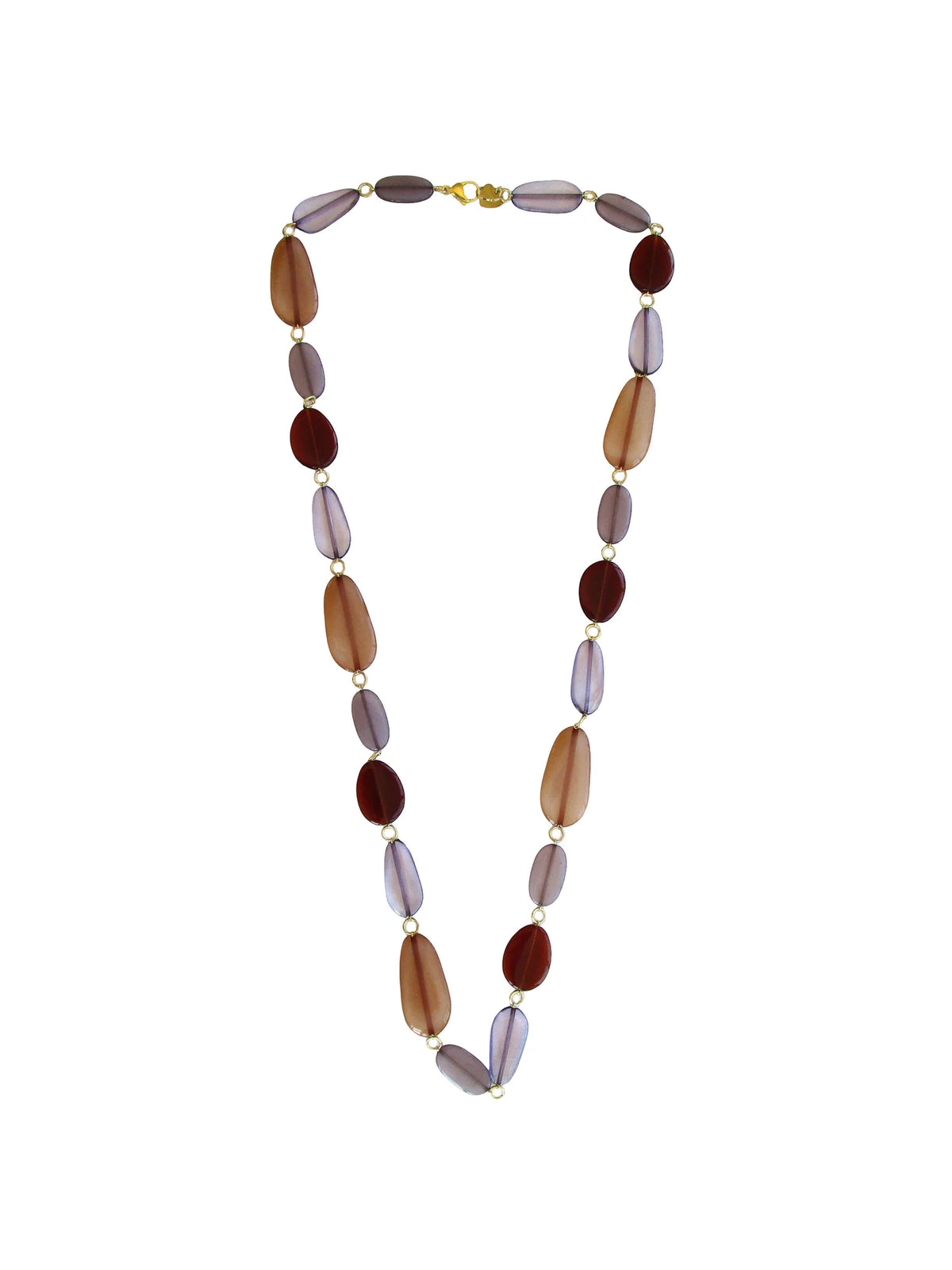 Collana incatenata con elementi in resina - Canapa