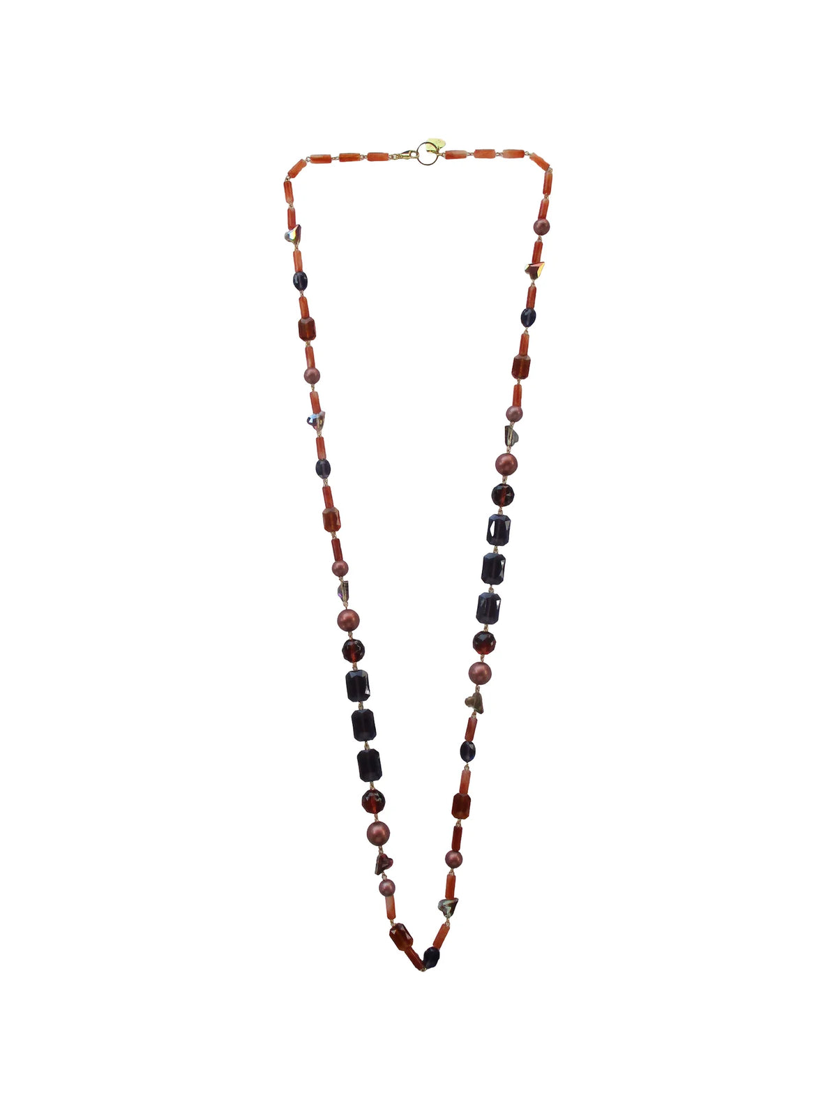 Collana incatenata con resine e cristalli - Curry