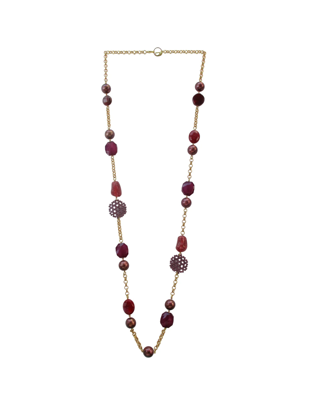 Collana con inserti incatenati di resina - Pralina