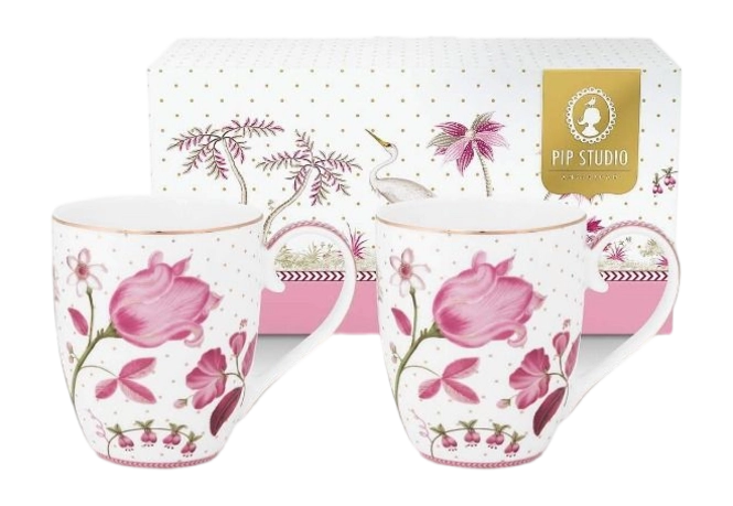 Tazza Pip Studio Jolie Tulipano Rosa 450 ml (Set da 2)