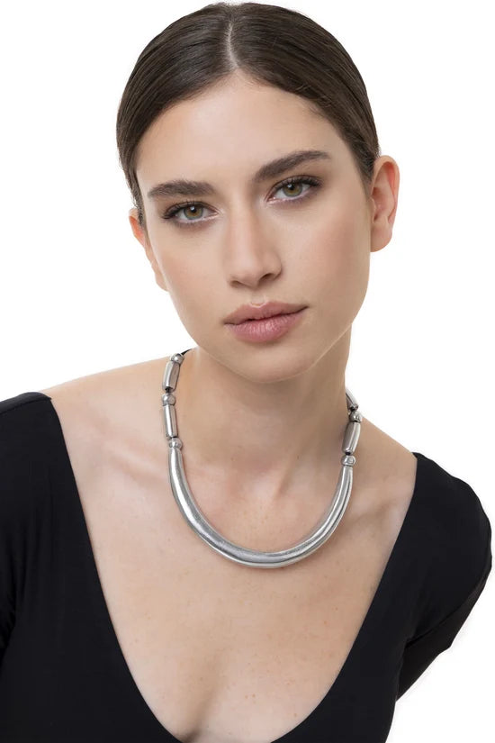 Collana girocollo donna rigida 4 cilindri