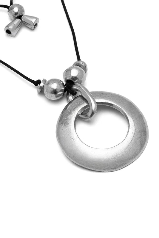 Collana lunga donna con pendente cerchio