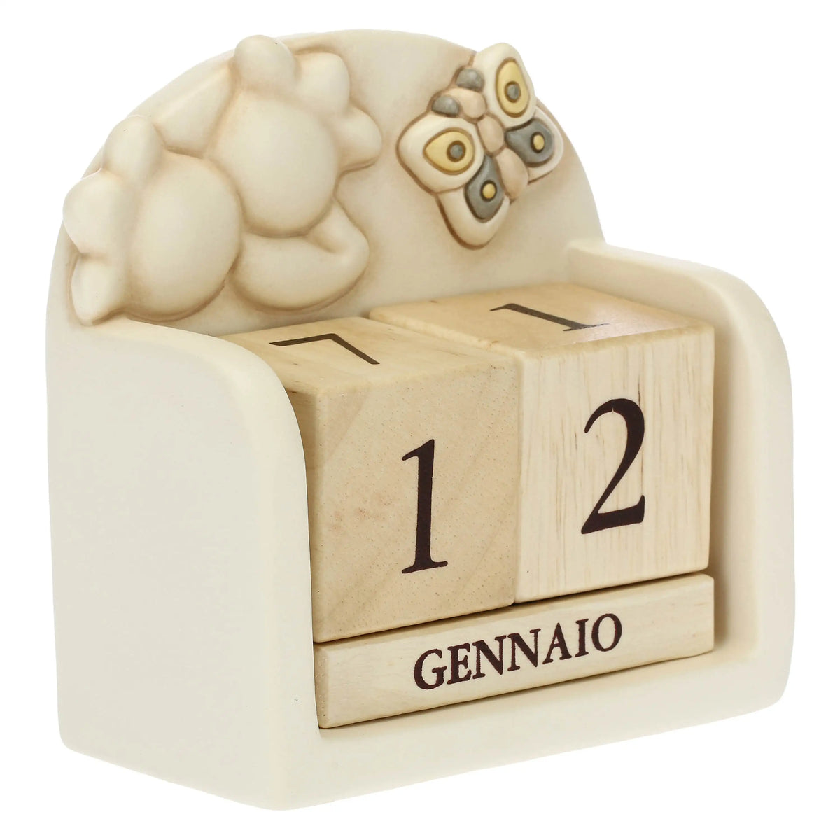 Calendario perpetuo da tavolo in ceramica Elegance