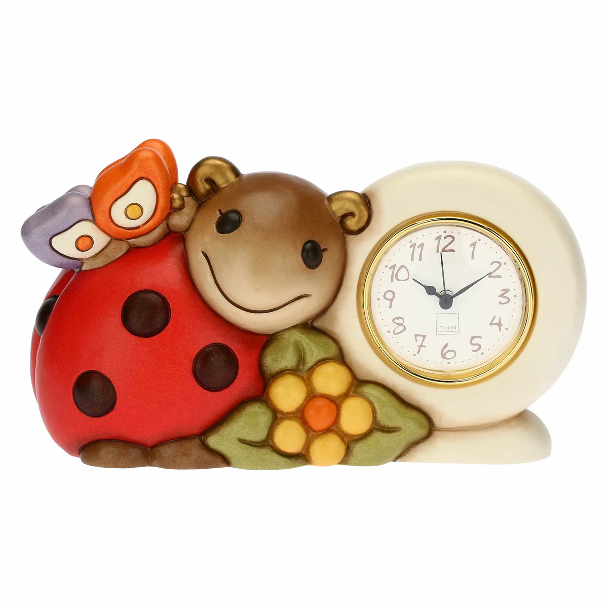 Orologio da tavolo con coccinella medio