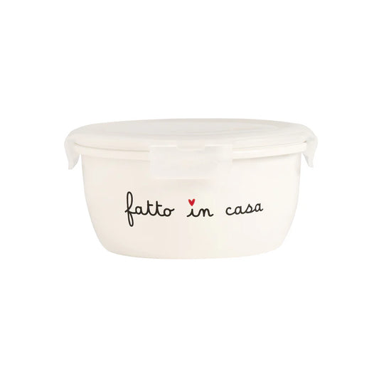 Contenitore rotondo in gres decoro Fatto in casa - tg. L