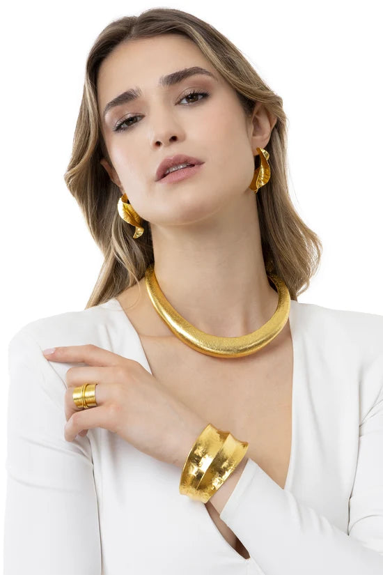 Bracciale Fascia Rigida Ondulatandmattonella Girocollo
