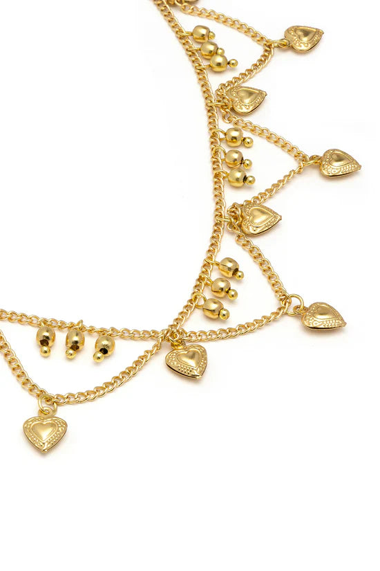COLLANA 2 FILI CUORI
