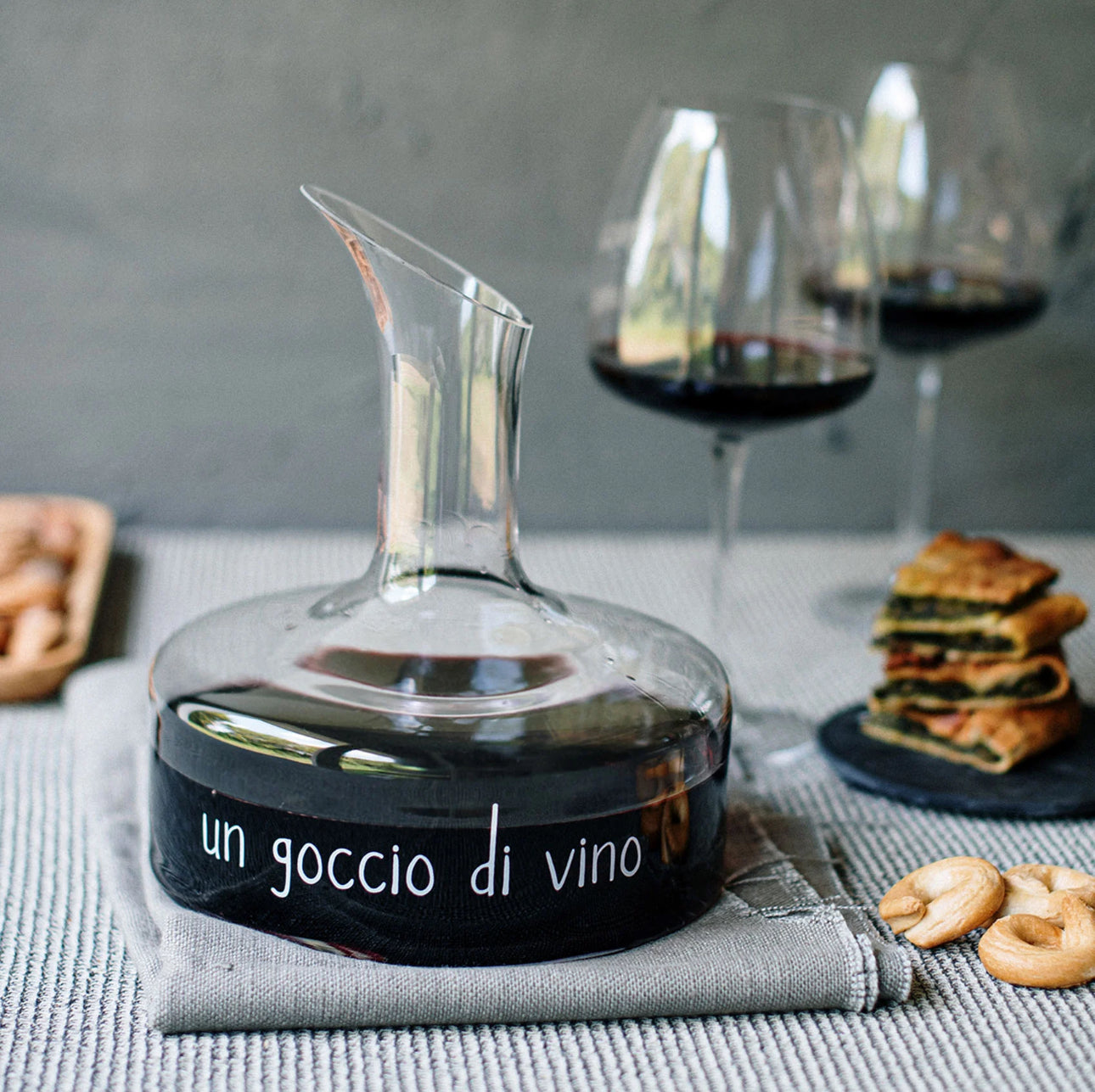 Decanter in vetro Un goccio di vino