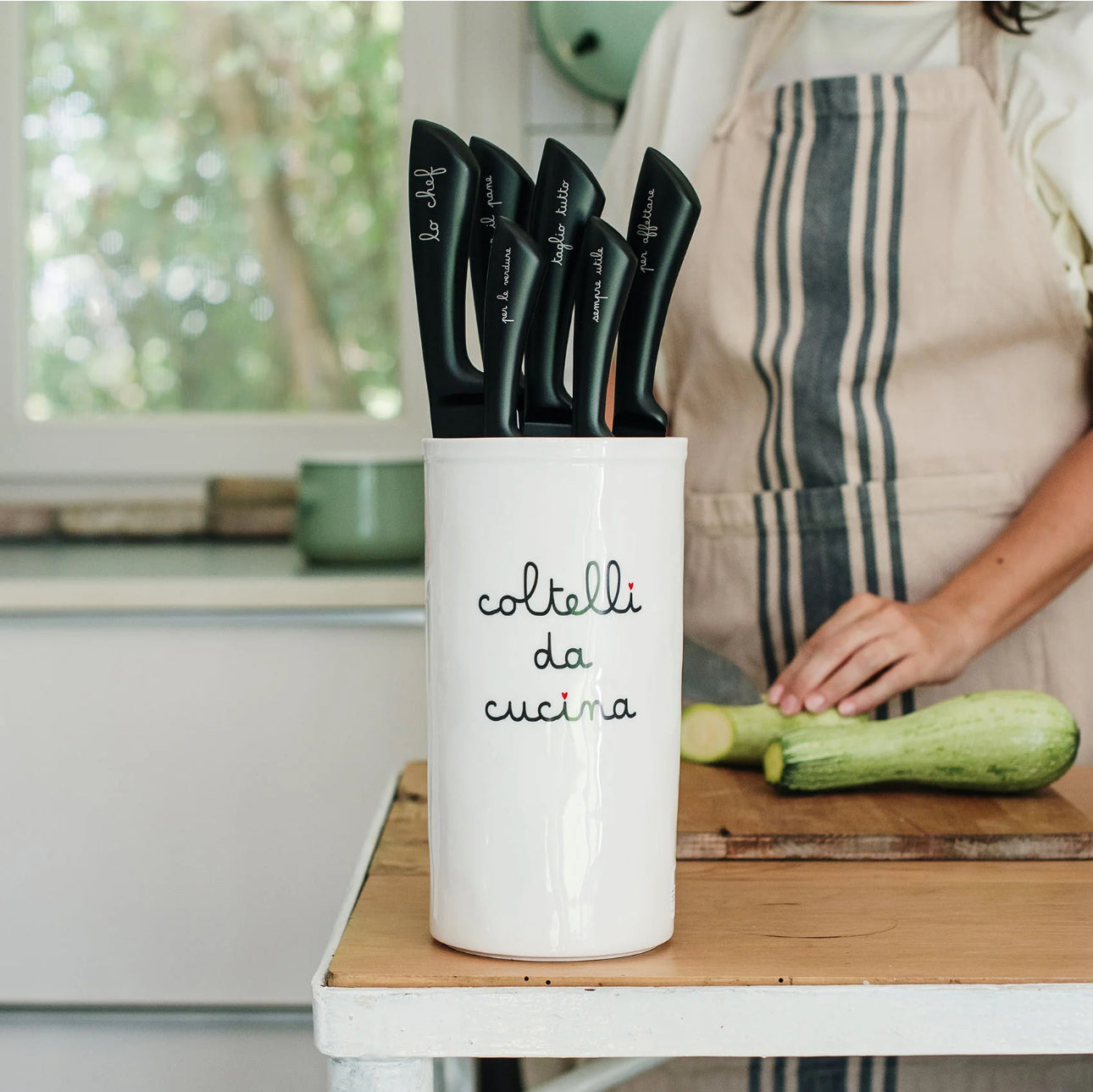 Portacoltelli in grès Coltelli da cucina