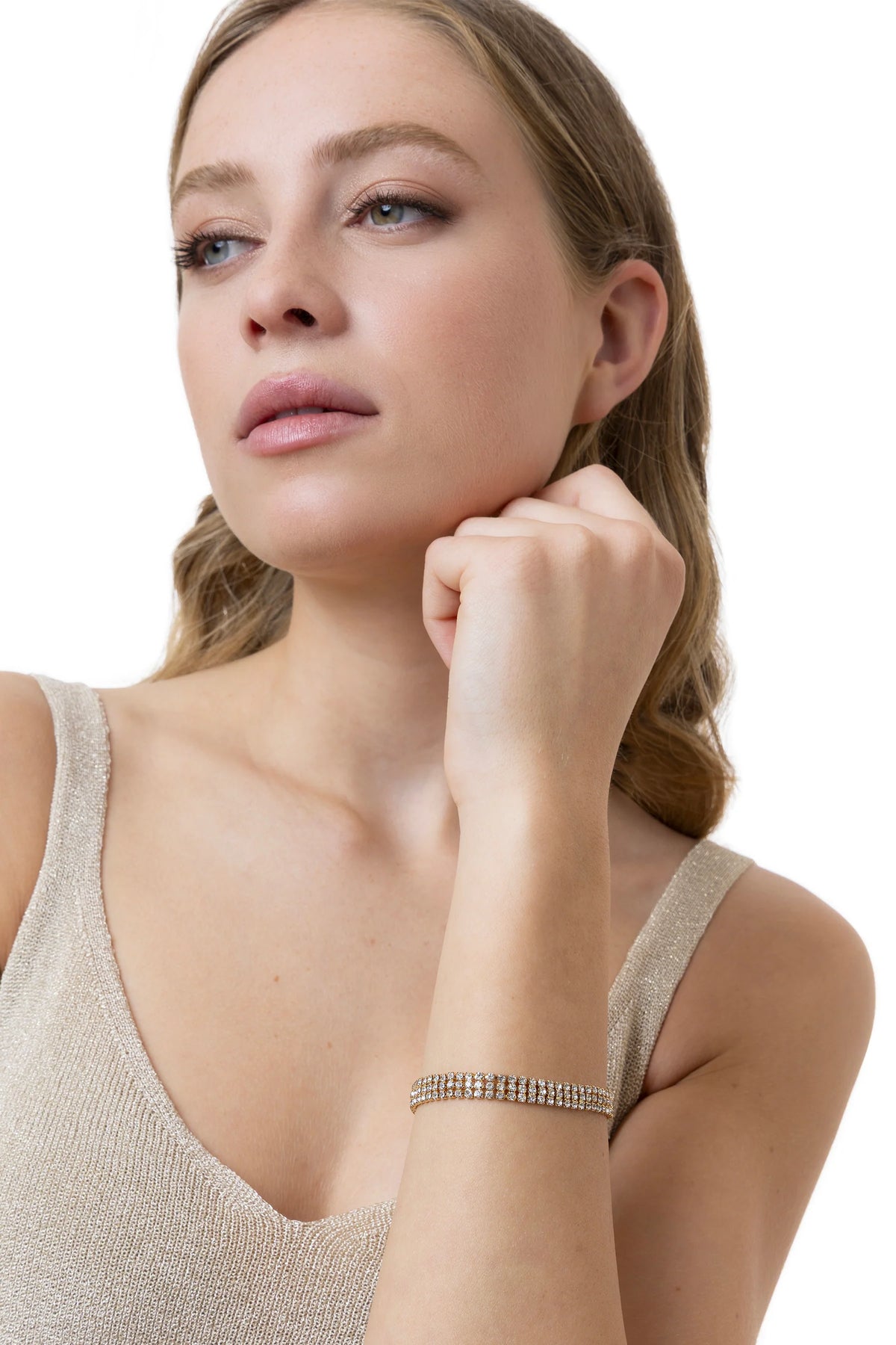 Bracciale tennis donna con zirconi