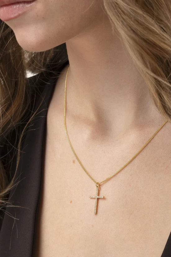 Collana Croce Pavè