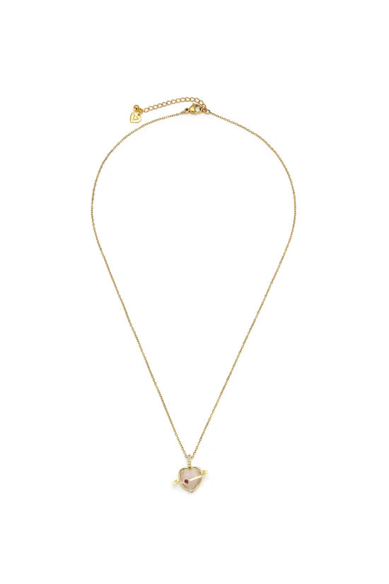 COLLANA CHARM CUORE ROSA