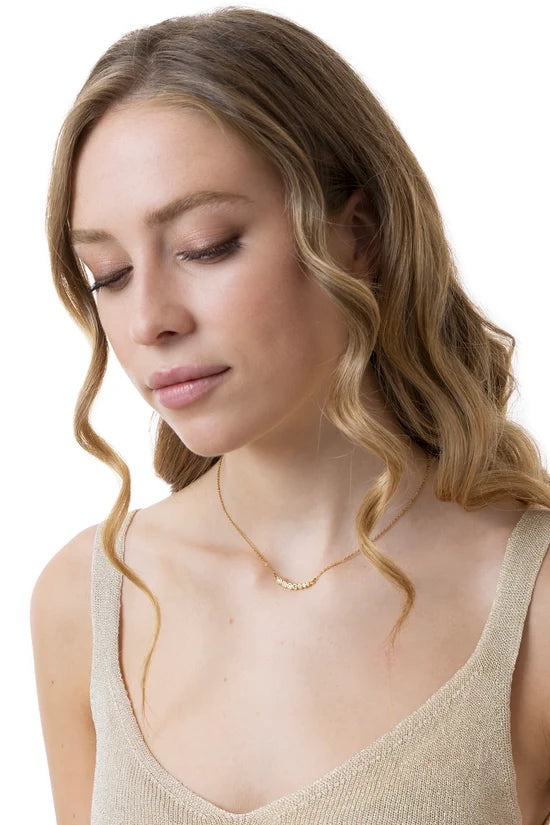 Collana punto luce donna con zirconi