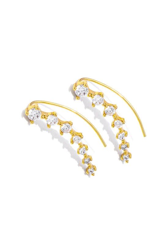 Ear cuff con fila di zirconi