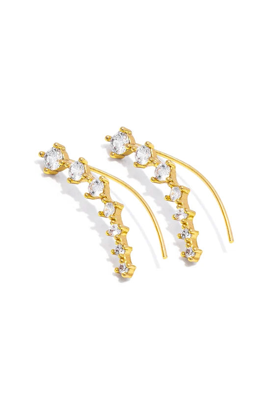 Ear cuff con fila di zirconi