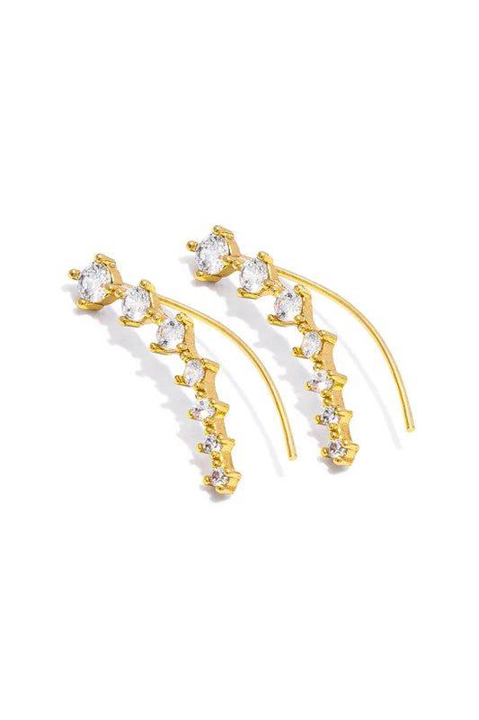 Ear cuff con fila di zirconi