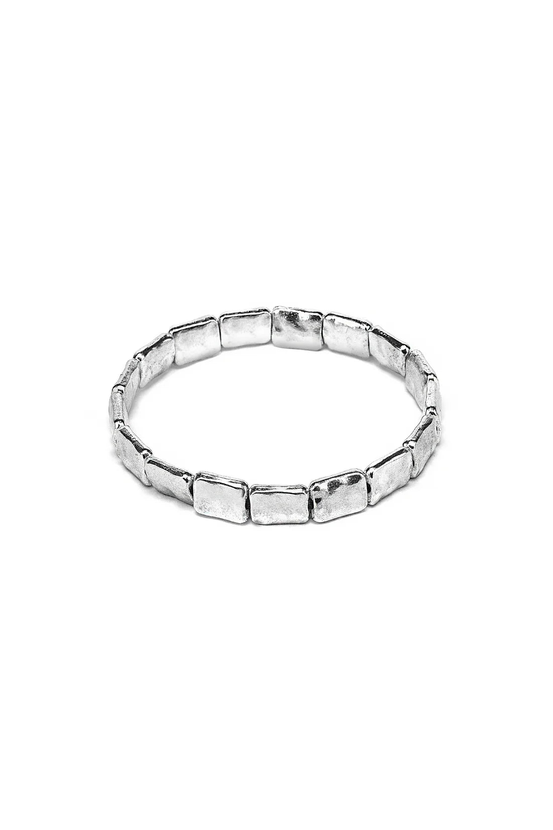 Bracciale Elastico Rettangoli Battuti