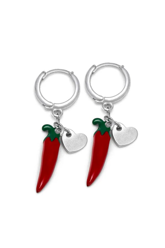 Orecchini Cerchietti Peperoncino