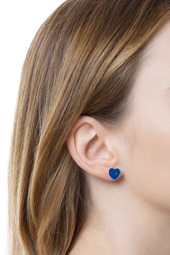 Orecchini Cuoricini Blu