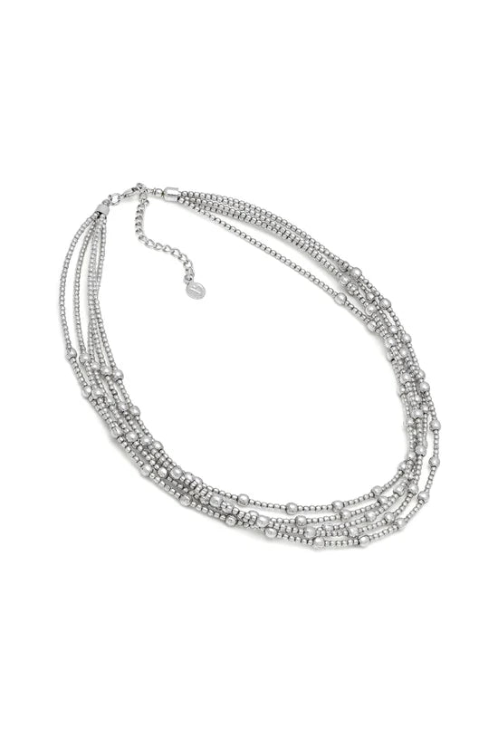 Collana Multifili Palline Mix Nd6Ganci H32