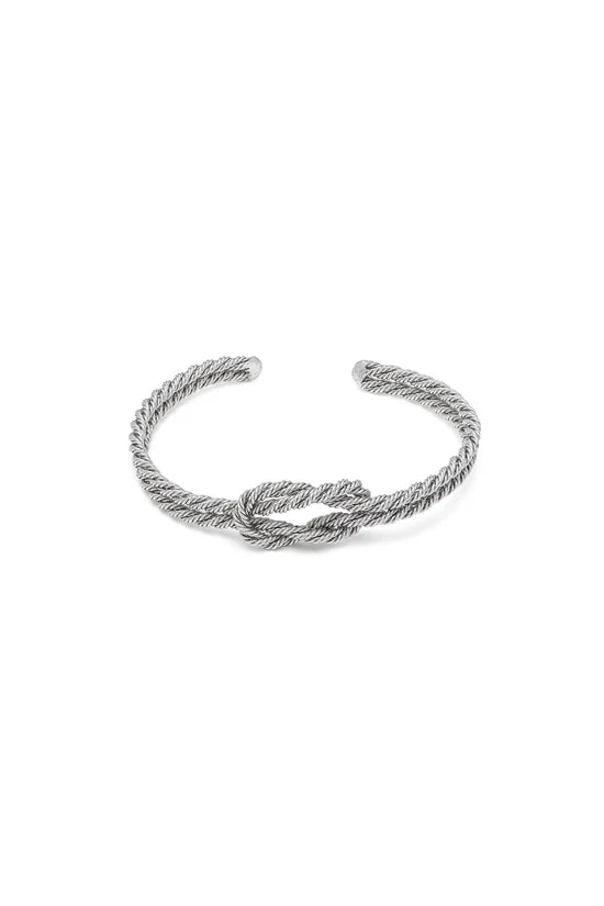 BRACCIALE DONNA RIGIDO EFFETTO CORDA CON NODO