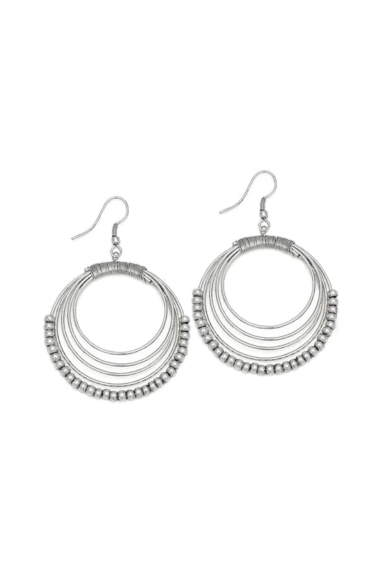 Orecchini Cerchi Concentrici Set 6 Pz-Ndorecchini Tag Foro