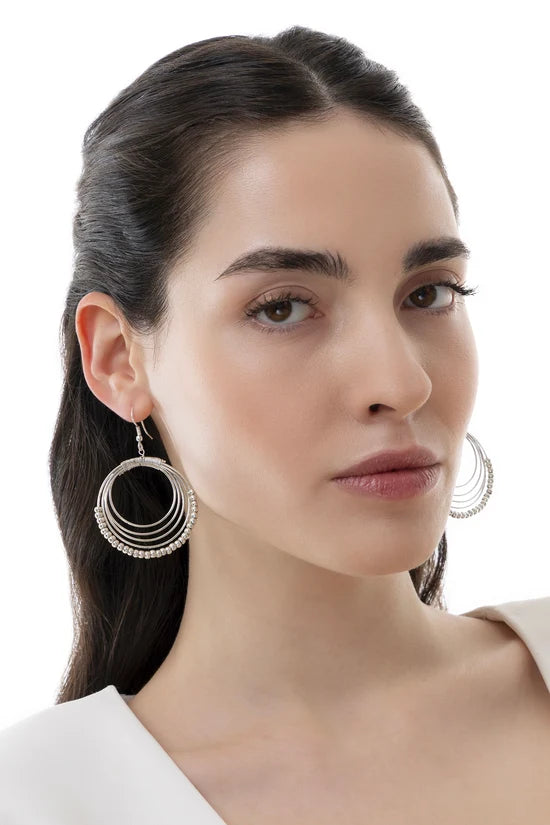 Orecchini Cerchi Concentrici Set 6 Pz-Ndorecchini Tag Foro