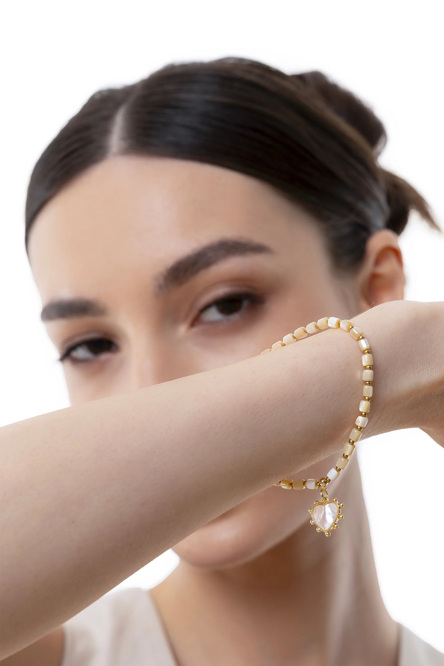 BRACCIALE ELASTICO CILINDRI CUORE