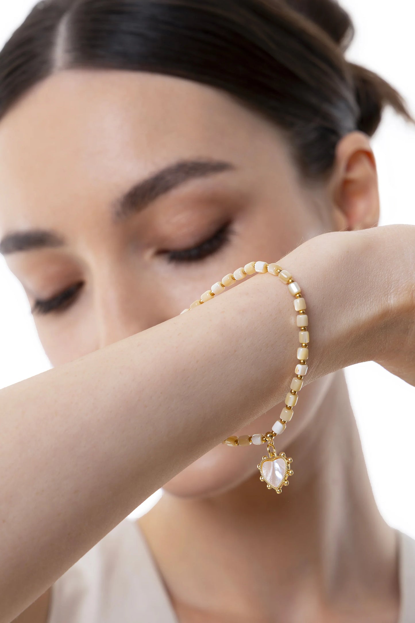 BRACCIALE ELASTICO CILINDRI CUORE
