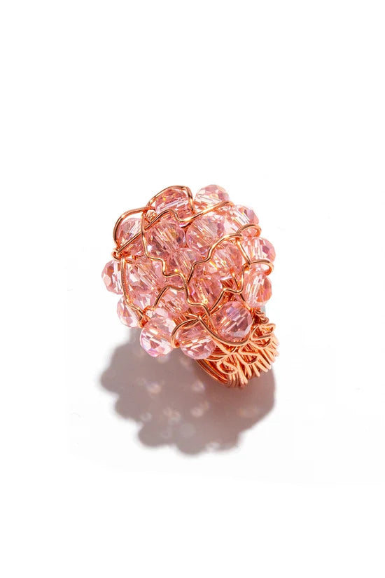 Anello Fiore Cristalli