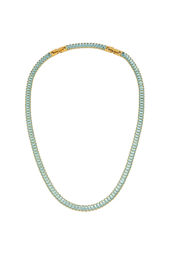Collana donna baguette con zirconi