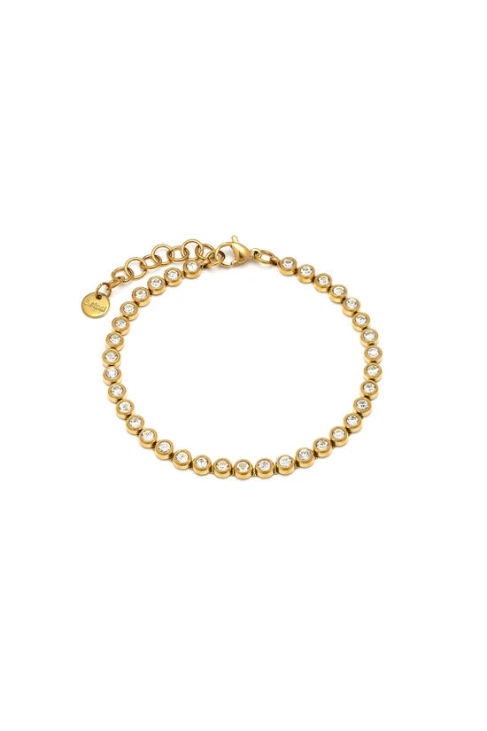Bracciale donna con zirconi tondi