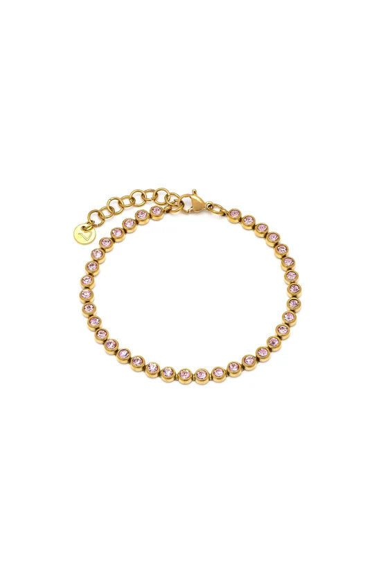 Bracciale donna con zirconi tondi