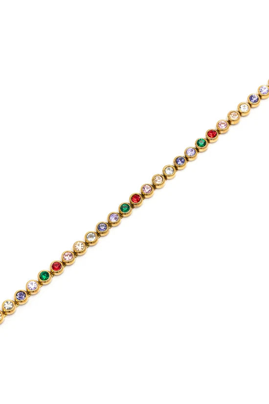 Bracciale donna con zirconi tondi