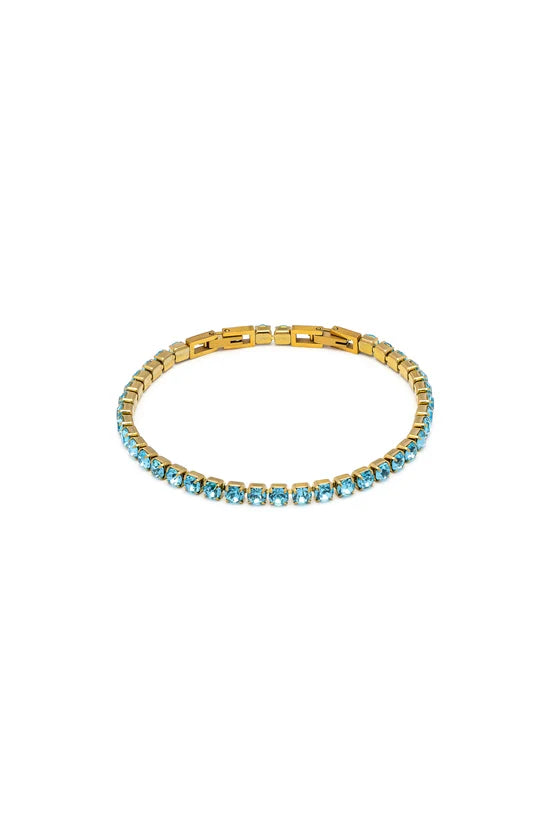 Bracciale rigido donna con zirconi placcato