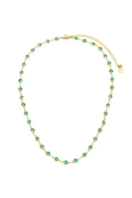 Collana tennis donna con zirconi placcata oro