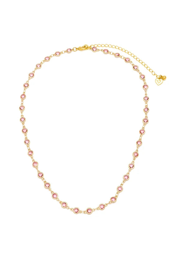 Collana tennis donna con zirconi placcata oro